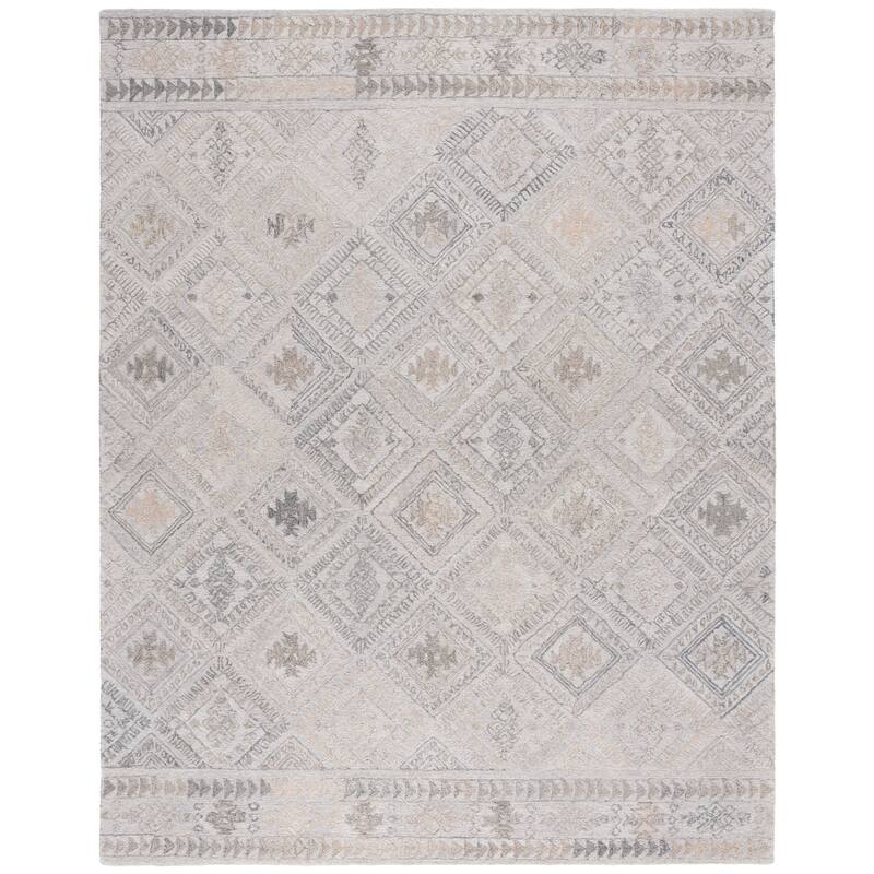 SAFAVIEH Handmade Abstract Mick Contemporary Rug - 8' x 10' - Grey/Beige