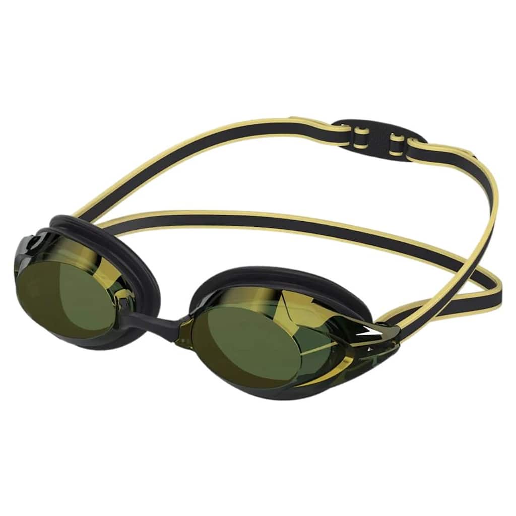 Vanquisher 3.0 Mirrored Swimming Googles, Black/Emerald/Gold Mirror