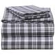 preview thumbnail 143 of 146, EnvioHome Heavyweight Cotton Flannel Bed Sheet Set & Pillow Cases Twin - Grey Plaid