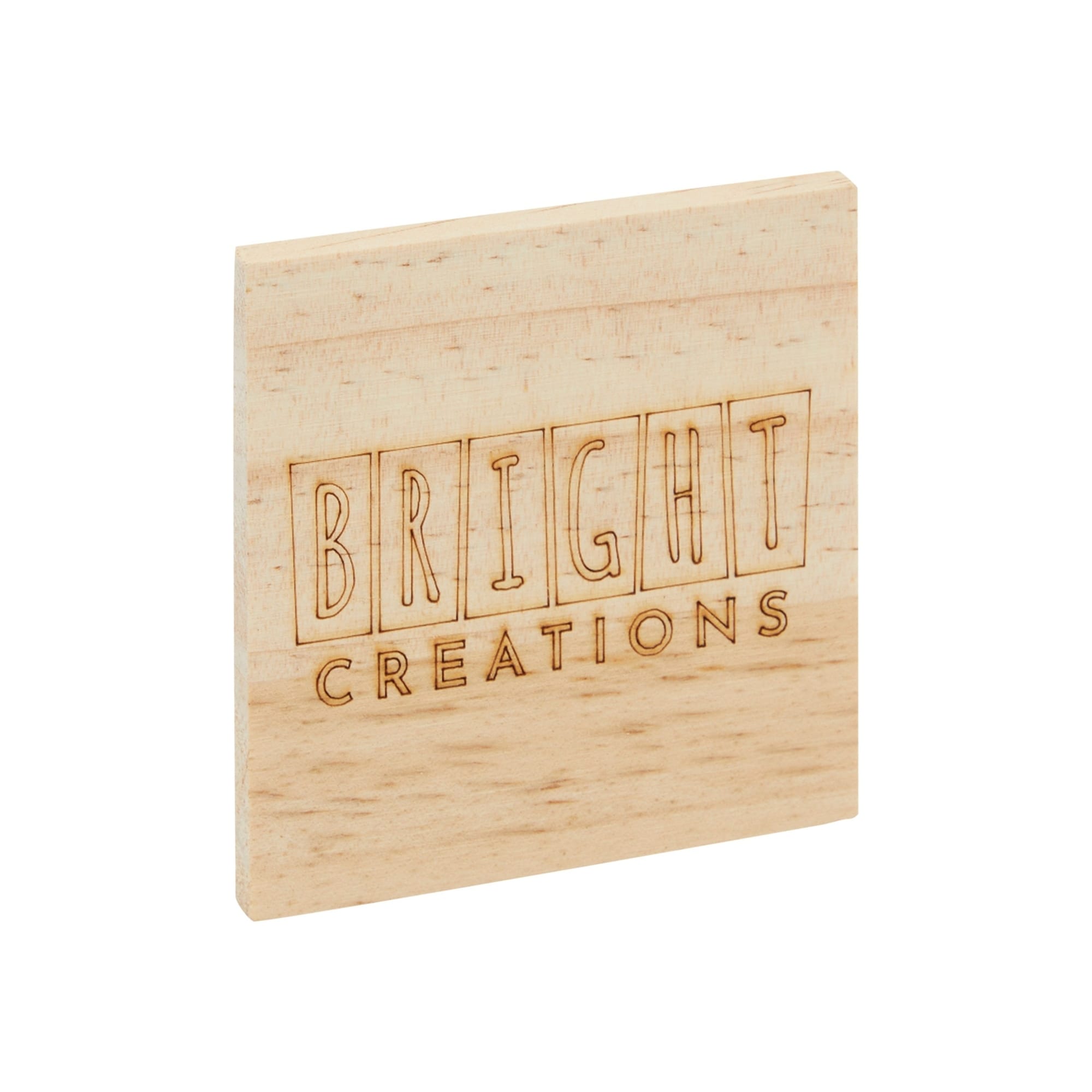 Bright Creations 15 Pack Unfinished Wood Squares Cutout Tiles for Crafts, Engraving, Wood Burning, 3x3 in