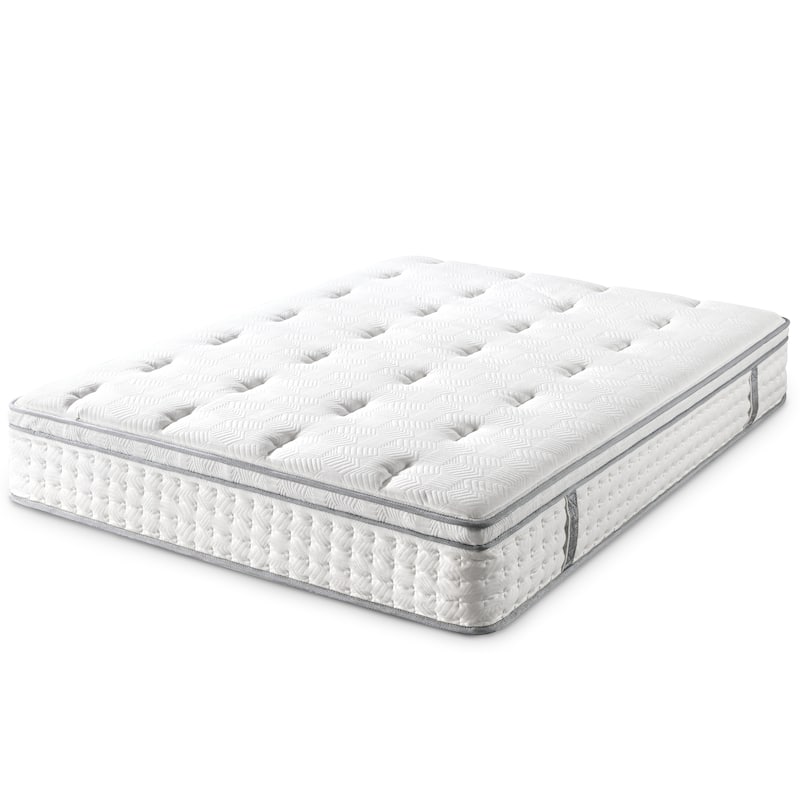 Priage by ZINUS 12" Euro Box Top Pocket Spring Hybrid Mattress