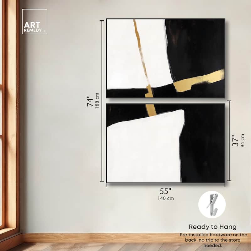 Urban Grid II Canvas Set of 2 by Art Remedy