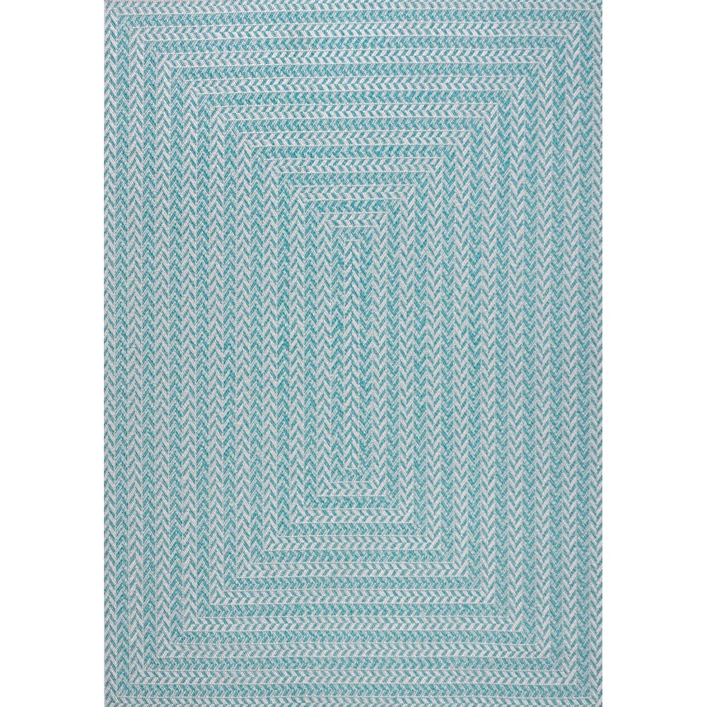 JONATHAN Y Lucia Modern Concentric Squares Indoor/Outdoor Area Rug