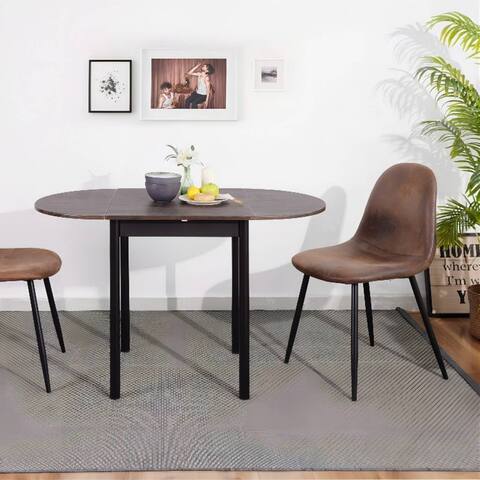 45.3" Oval Drop Leaf Extendable Dining Table