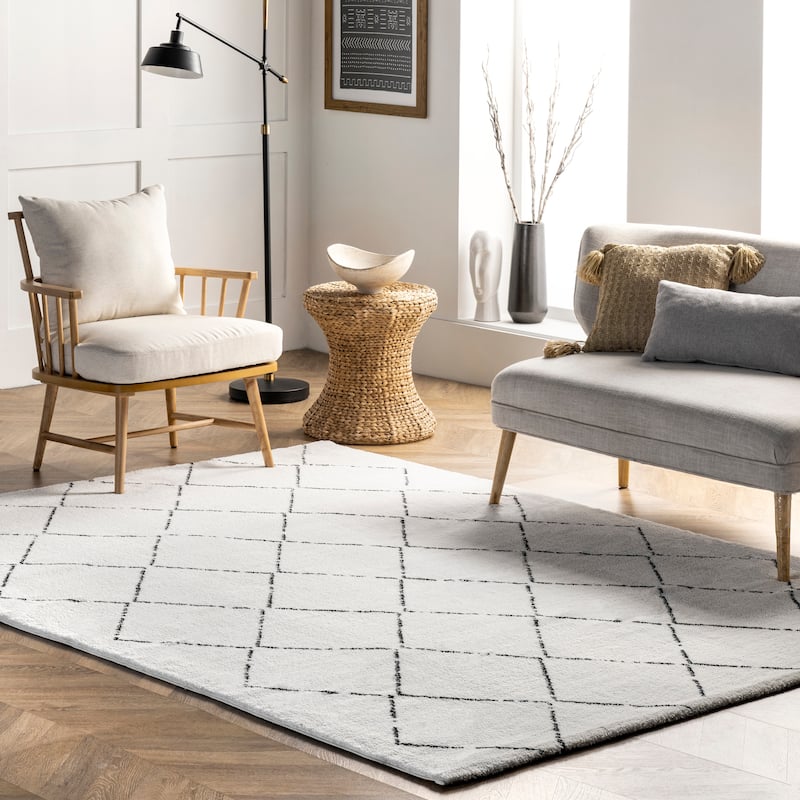 Nuloom Hand Tufted Corinth Area Rug - 4' x 6' - 4' x 6' - Natural - Rectangle