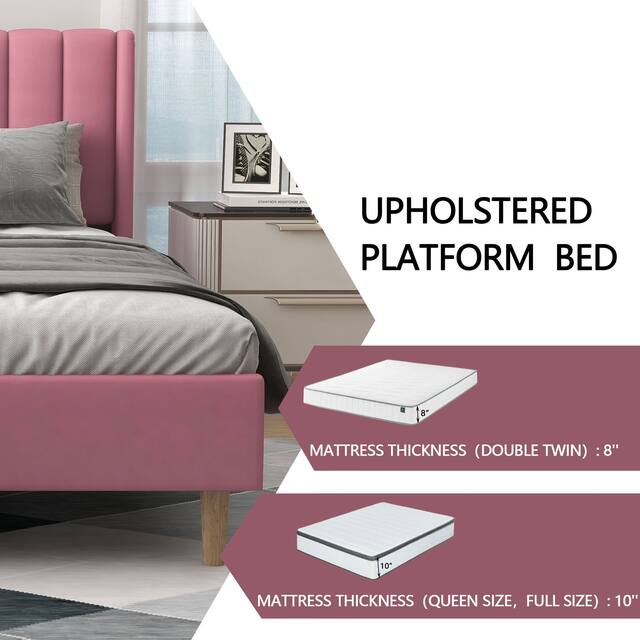 Alazyhome Upholstered Platform Bed Frame