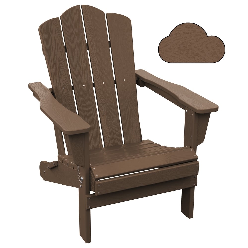 Outdoor HDPE Folding Classic Adirondack Chair All-Weather
