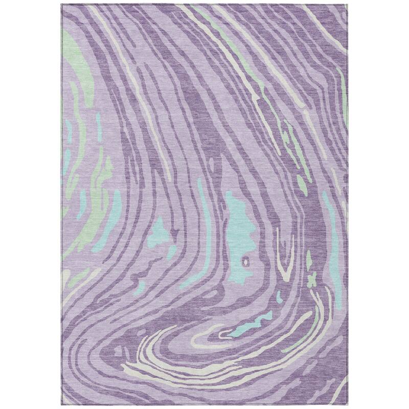 HomeRoots Abstract Transitional Rectangle Outdoor Rug