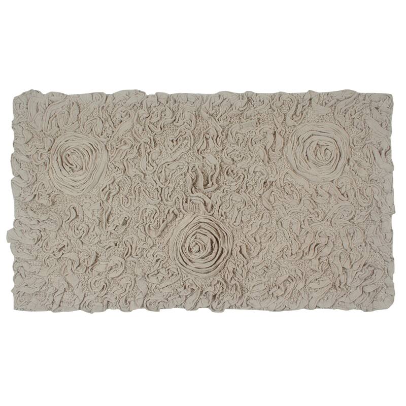 Bell Flower Bathroom Rug, Cotton Soft, Water Absorbent Bath Rug, Non Slip Shower Rug Machine Washable 24"x40" Rectangle