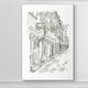 preview thumbnail 4 of 8, European City Sketch V -Premium Gallery Wrapped Canvas