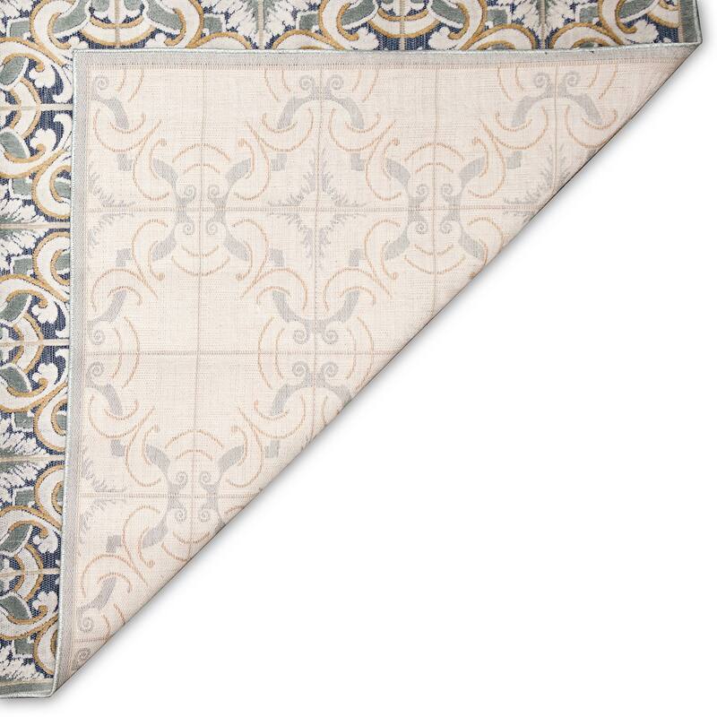 Liora Manne Canyon Floral Tile Indoor/Outdoor Rug