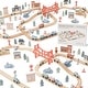 preview thumbnail 8 of 6, 100-pc Wooden Train Set for Toddlers Ages 1+ by Comfy Cubs - 100 Pieces