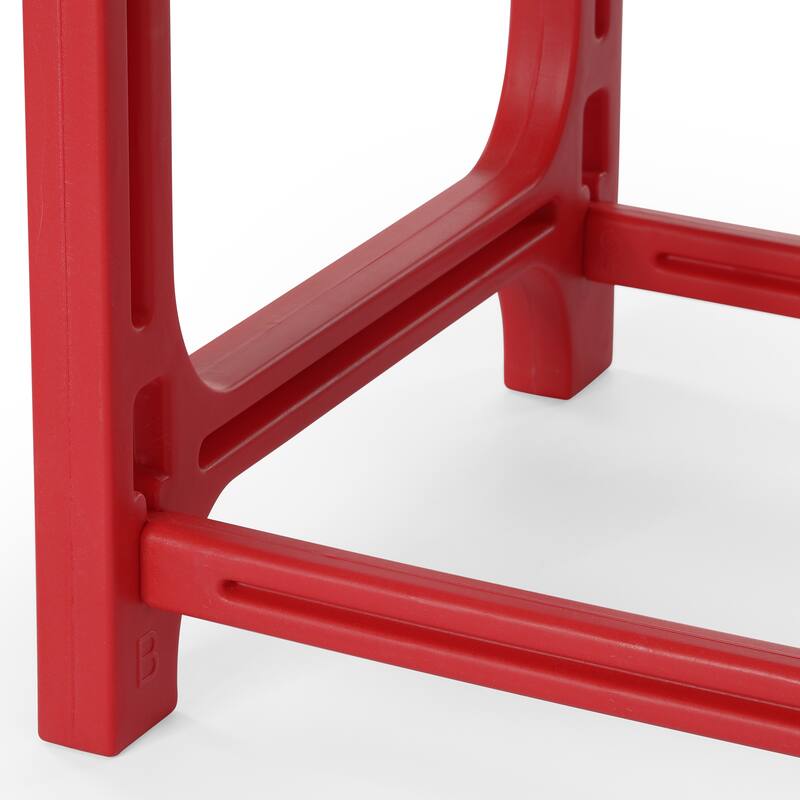 Coastline Outdoor Poly Adirondack Chair with Side Table