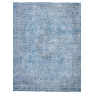 ECARPETGALLERY Hand-knotted Color Transition Blue Wool Rug - 9'8 x 12'3