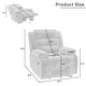 preview thumbnail 13 of 17, 2 Set Classic and Traditional Manual Recliner Chair