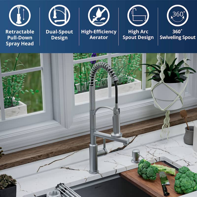 Karran USA KKF360 Adlington 1.8 GPM Single Hole Kitchen Faucet