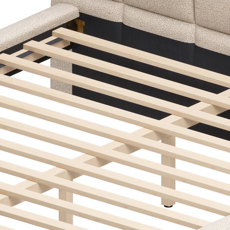 Placid Queen Bed Beige