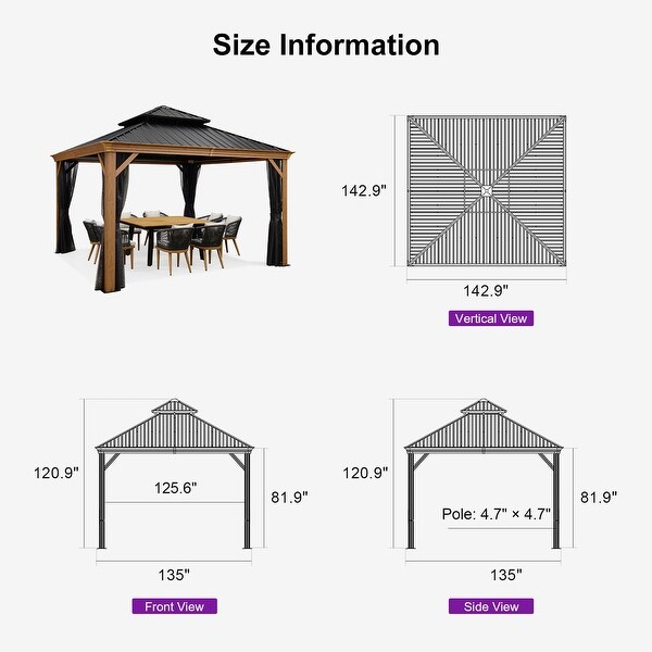 激安アウトレット処分市 | 激安通販のイーサプライ PURPLE Gazebo Roof Steel Galvanized Gazebo Hardtop LEAF その他