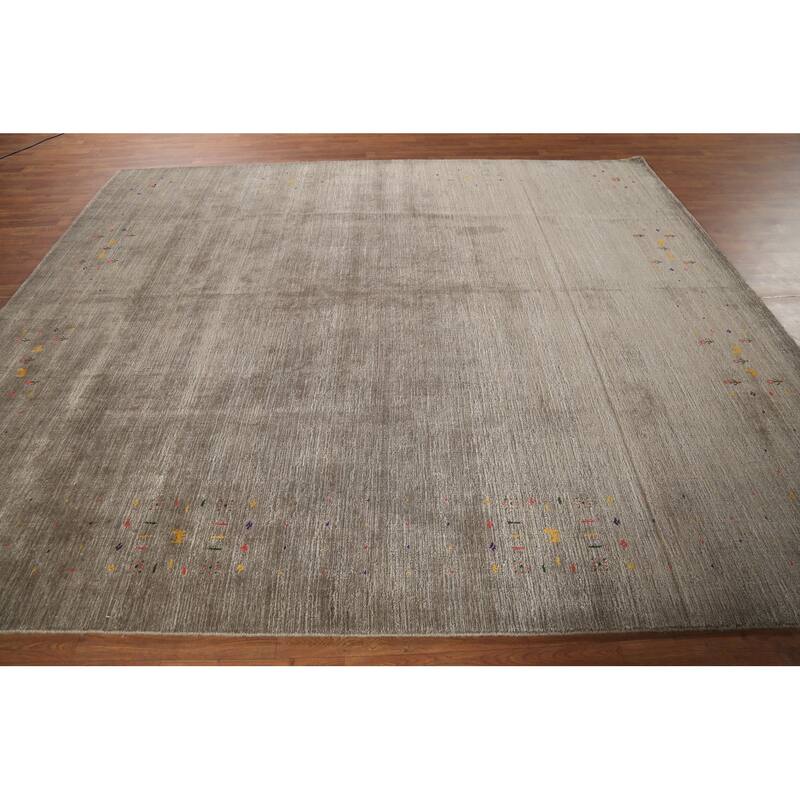 Gabbeh Indian Rug Hand-Knotted Wool Carpet - 8'5"x 9'8"