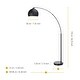 preview thumbnail 3 of 3, Arquer Arc Metal Floor Lamp with Bell Shade, 67", Black