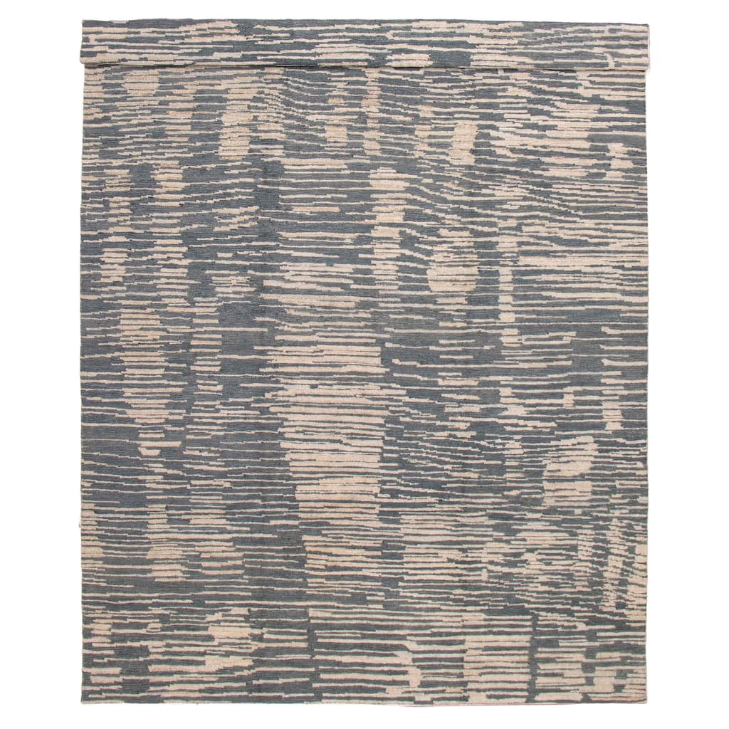 ECARPETGALLERY Hand-knotted Tangier Grey Wool Rug - 9'10 x 13'8