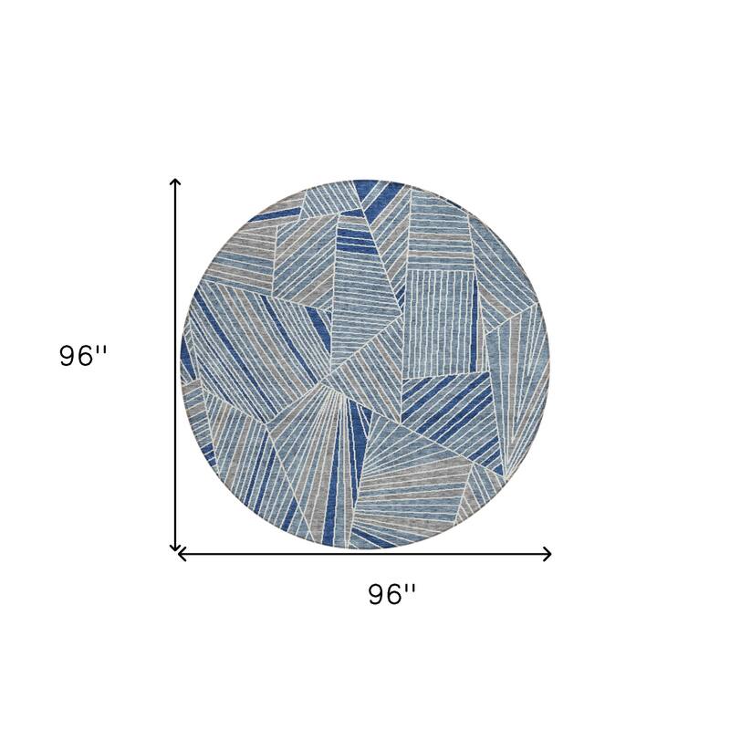 HomeRoots Geometric Transitional Rectangle Outdoor Rug