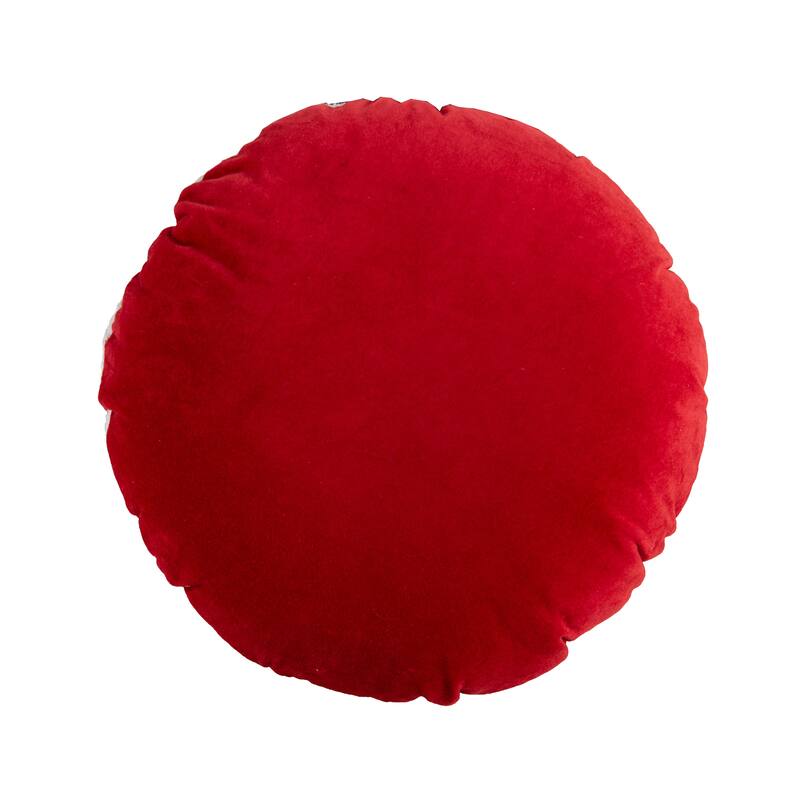 Rizzy Home Peppermint Disc Holiday Throw Pillow