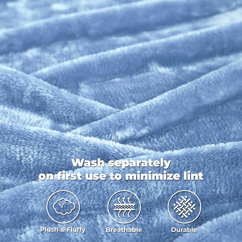 Superior Solid Fluffy Fleece Blanket, Plush and All Season