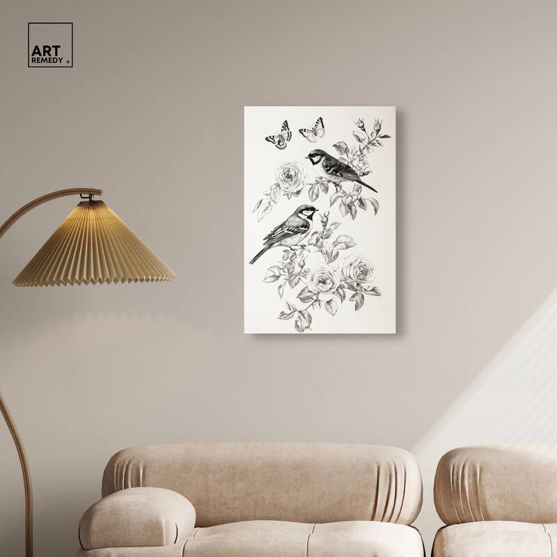 Perched Pair I Canvas by Art Remedy, Gallery Wrapped