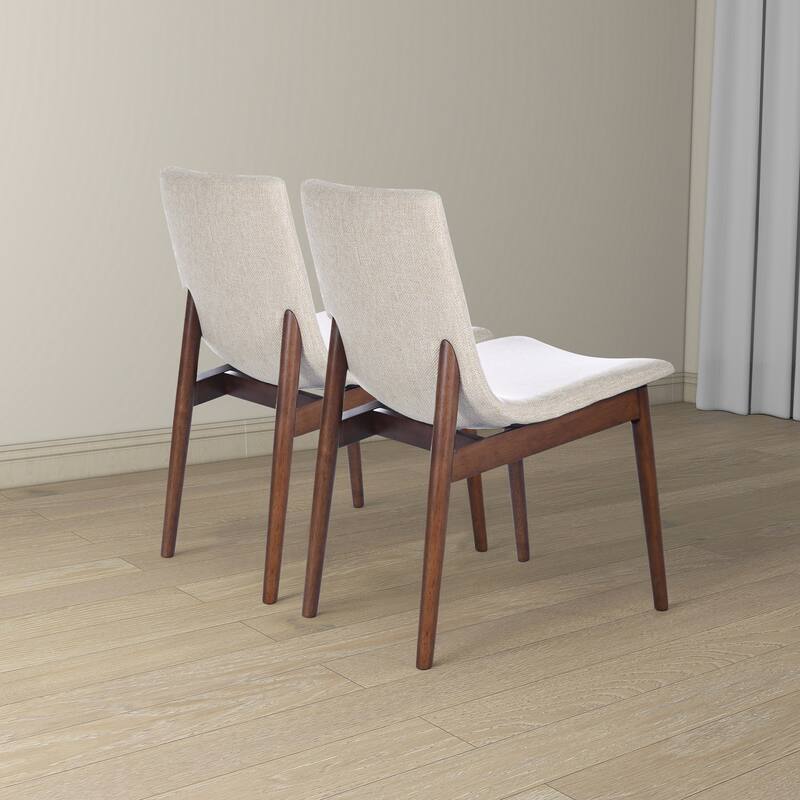 GDFStudio - Ravel Modern Upholstered Dining Chair with Solid Wood Frame & Padded Seat, Set of 2 - 23.2"