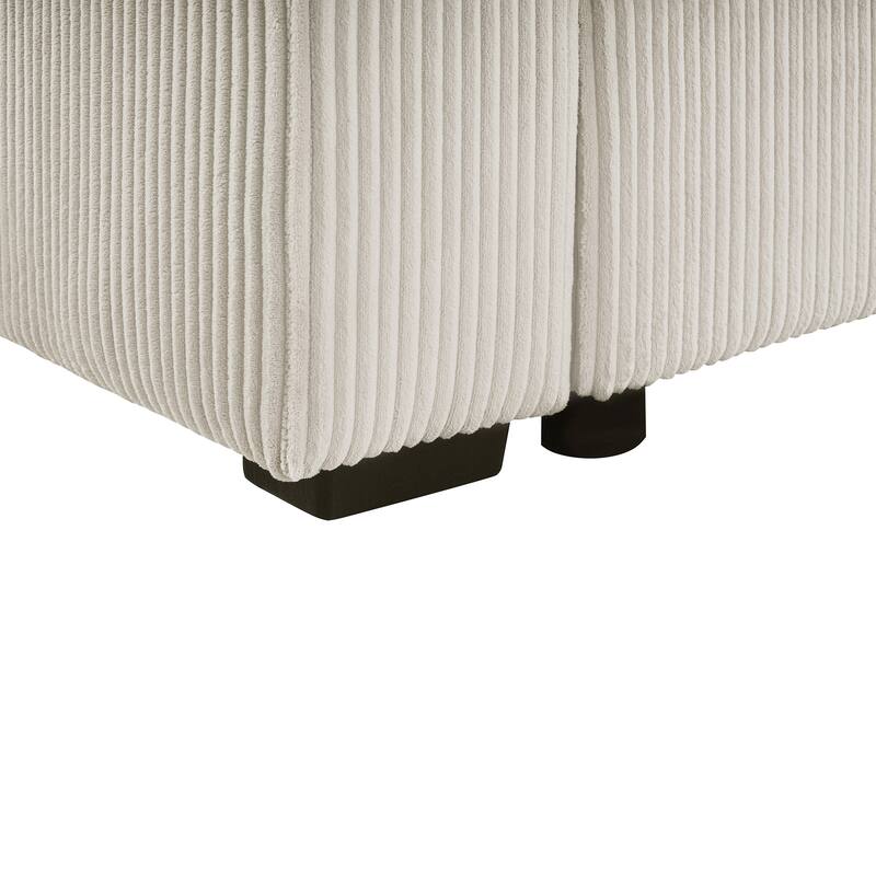 U-Shaped Sectional Sofa with Chaise Lounge and 3 Soft Throw Pillows for Living Room Oversized Corner Sofa