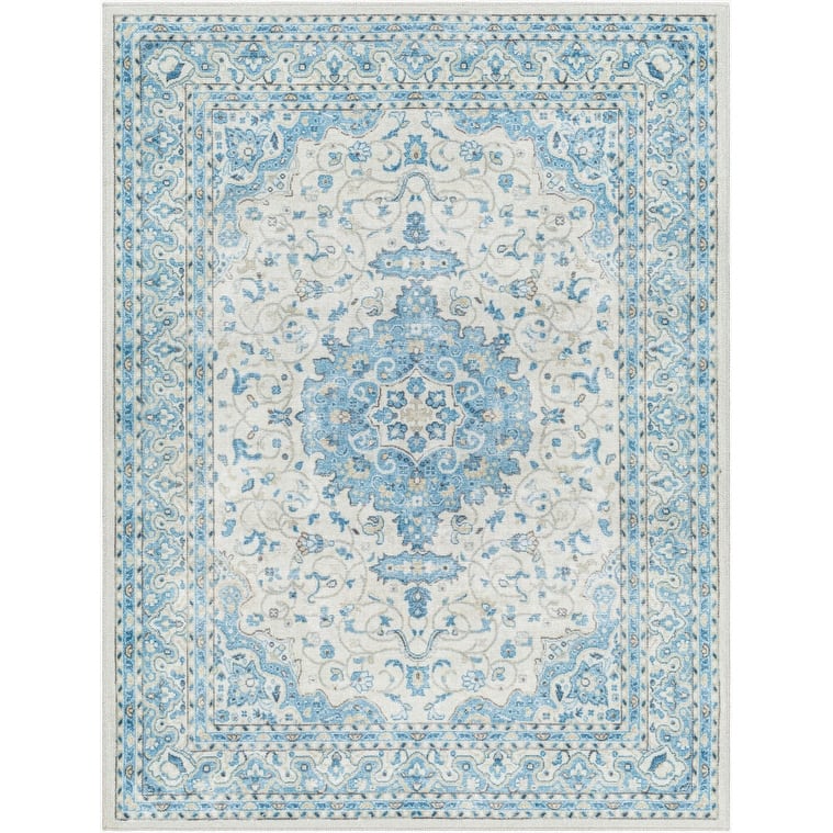 Livabliss Hera Medallion Washable Area Rug