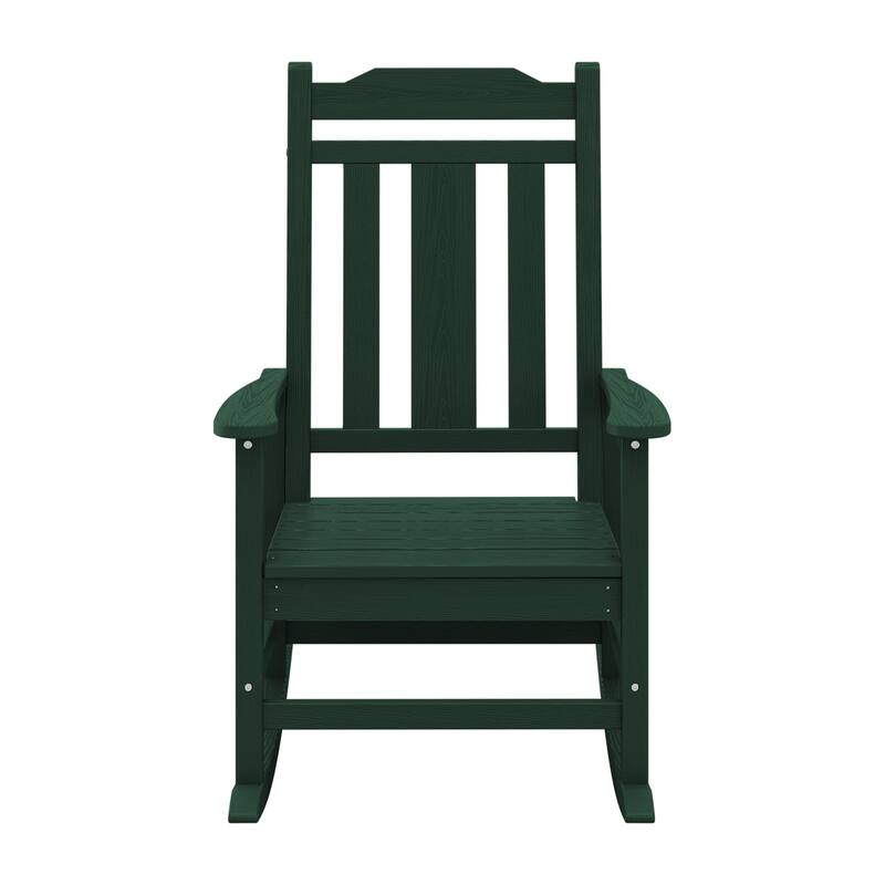 Outdoor Patio HDPE Rocking Chiar, Extra Wide Seat & Backrest