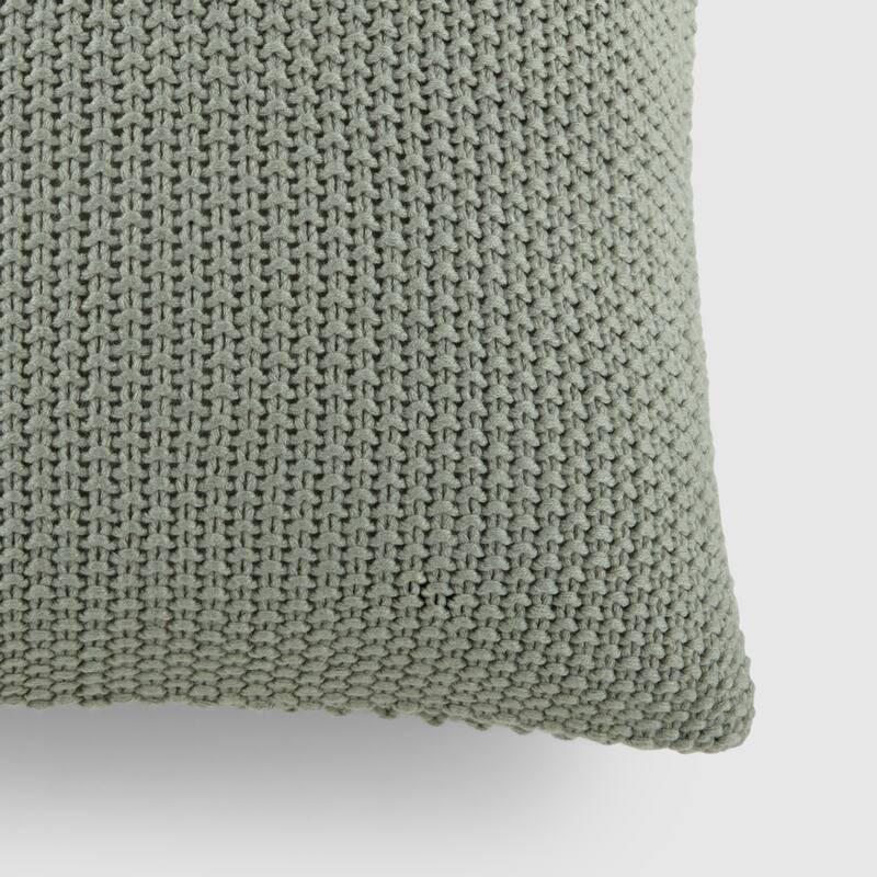 Seed Stitch Knit Acrylic Decor Throw Pillow