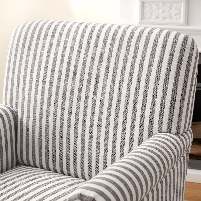 Upholstered Accent Sofa Linen Club Chair with Legs for Living Room