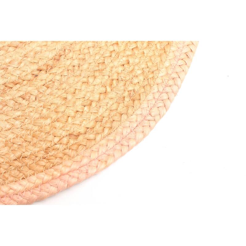 ECARPETGALLERY Braided Weave Palas Denizli Tan Jute Rug - 3'9 x 3'9