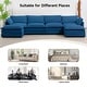 preview thumbnail 108 of 150, Corduroy Sectional Sofa with Removable Ottomans & Ultra-soft Cushions for Living Room & Bedroom