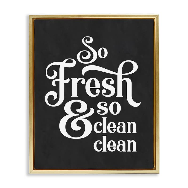 Stupell So Fresh So Clean Laundry Phrase Vintage Typography Floater Frame - Grey