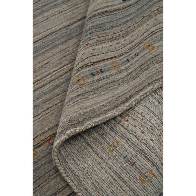 Hand Knotted Oriental 100% Wool Carpet Tribal Animal Pictorial Multi-Colored Gabbeh Area Rug - 7' 10'' X 4' 10''