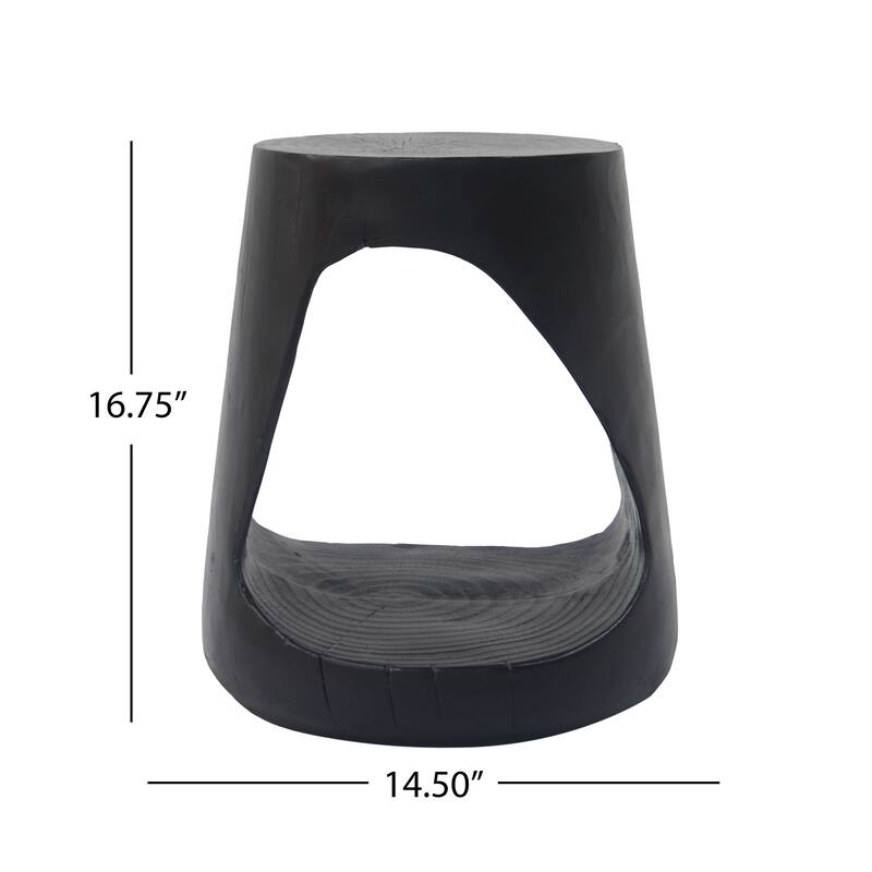 14.5" Modern Round Side Table with Stable Wide Base for Living Room or Bedroom
