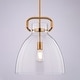preview thumbnail 3 of 6, Vaxcel Lighting P0431 Madrona 14" Wide Pendant with Clear Glass Shade