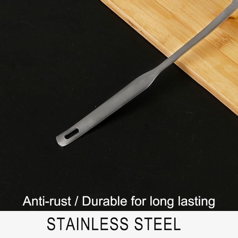 9.8" Stainless Steel Soup Spoon Ladle Brushed Finish Serving Flatware Cooking - Silver