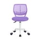 preview thumbnail 53 of 91, HomyLin Armless Swivel Kids Desk Chair with Mesh Padded Seating Purple