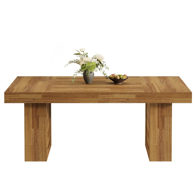 63'' Large Kitchen Table, Rectangle Dining Table for Dining Room, Family Meals, Banquets & Dinner Parties