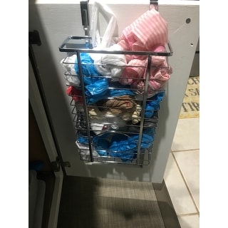 Chrome Over the Cabinet Grocery Bag Holder