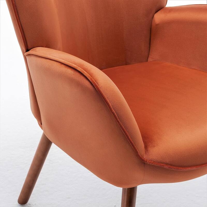 Kreedence 26.38" W Microfiber Accent Chair with Wing Back Design