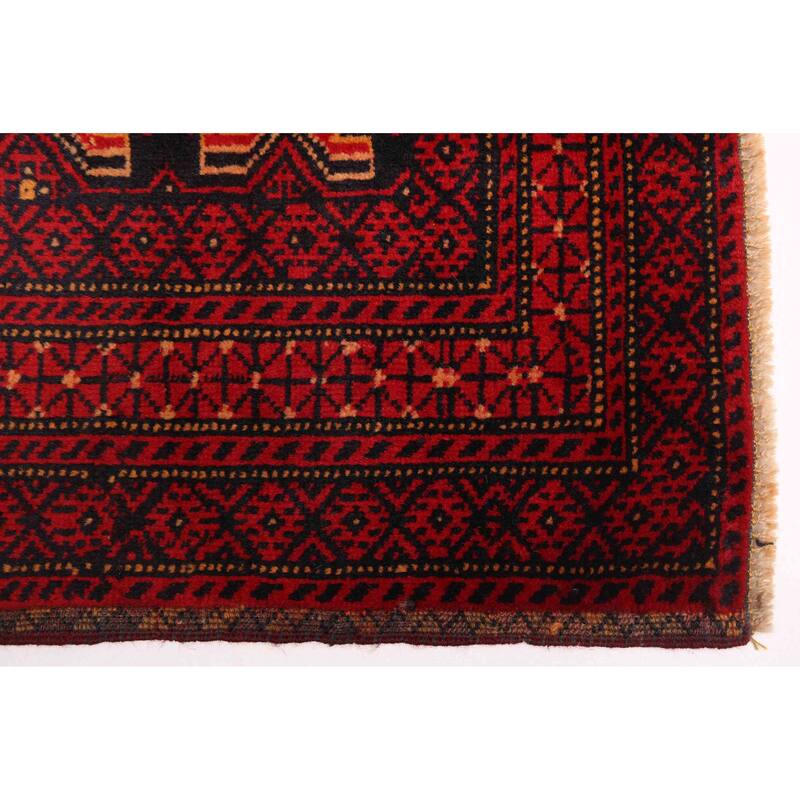 ECARPETGALLERY Hand-knotted Teimani Red Wool Rug - 3'8 x 6'7