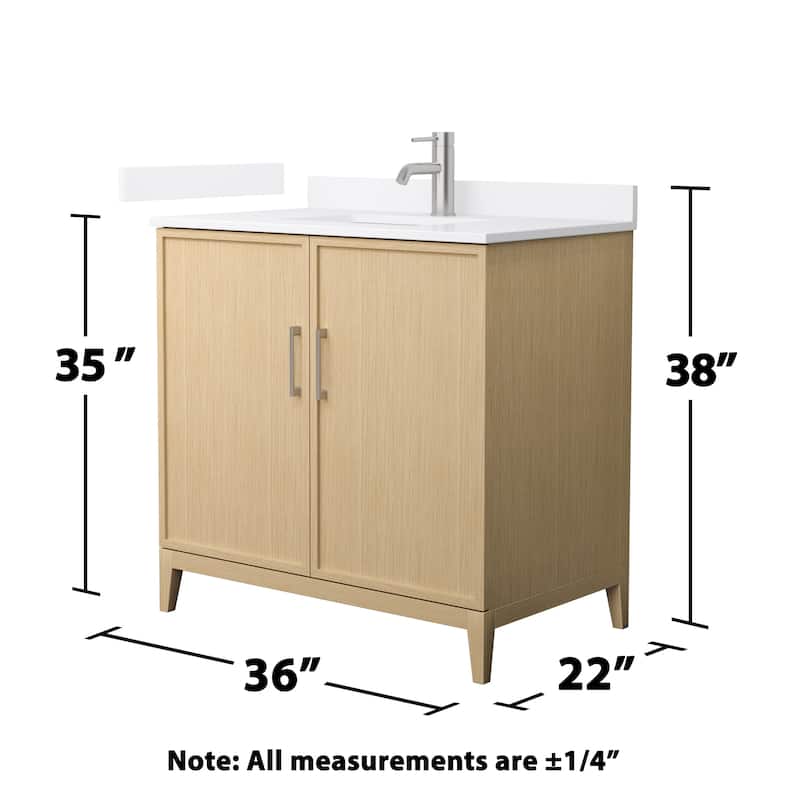 Elan 36-inch Single Vanity, Single Hole Quartz Top