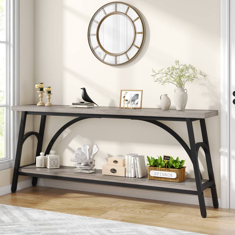 Extra Long Console Table 70.8 Inch Narrow Sofa Tables Entryway Table