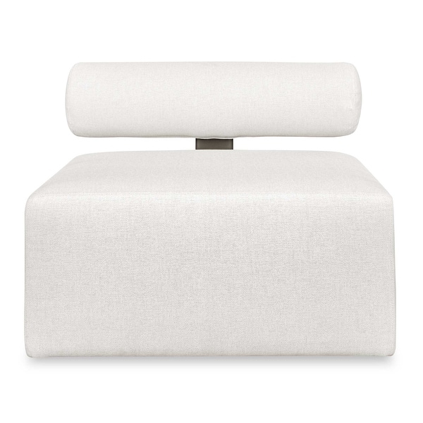 slide 2 of 18, Uttermost Bolster Back White Armless Outdoor Sofa